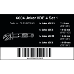 Набор изолированных рожковых ключей с самонастройкой VDE 6004 Joker 4 Set 1 WERA 05020170001