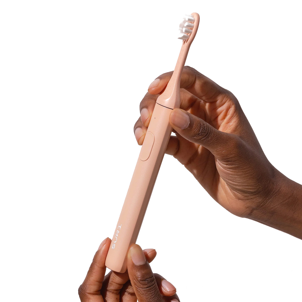 SURI Электрическая зубная щетка Electric Toothbrush with UV Light Cleaning and Charging Case and Mirror Mount, Sunset Bloom