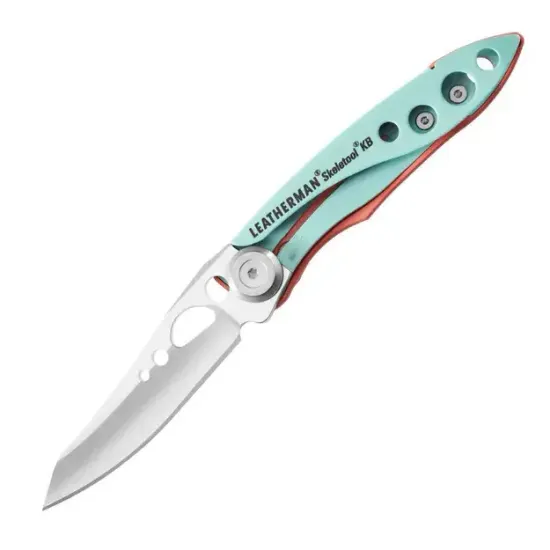 Складной нож Leatherman Мод. Skeletool KB PARADISE (2 инструментa) - клинок (420HC): 6,6см, фиксатор, клип (вес: 37г)