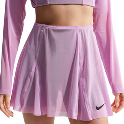 Женская теннисная юбка Nike Court Paris Slam High Waisted Tennis — light magenta/tattoo/black