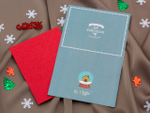Открытка объемная "Merry Christmas" (Счастливого рождества) с красным конвертом (8х10см)