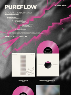 Альбом LE SSERAFIM - PUREFLOW PT.1 2nd Studio Album LP 2 Version SET