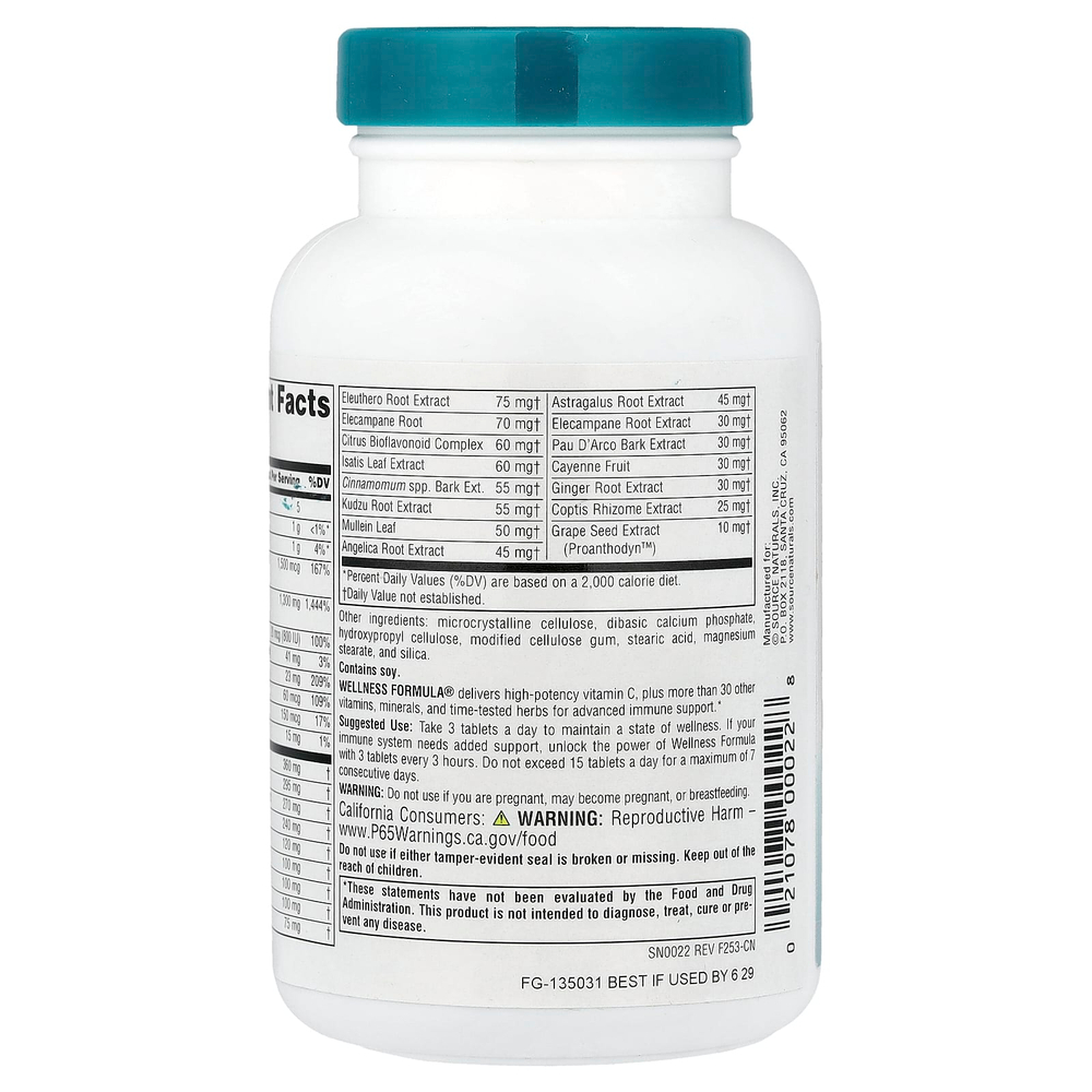 Source Naturals, Wellness Formula, улучшенная поддержка иммунитета, 90 таблеток