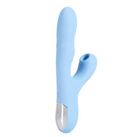 Голубой вибратор-кролик 22,7см с ротацией, вакуумом и подогревом BeYourLover Rosubi Wavey Rotating & Suction Vibrating BA564A