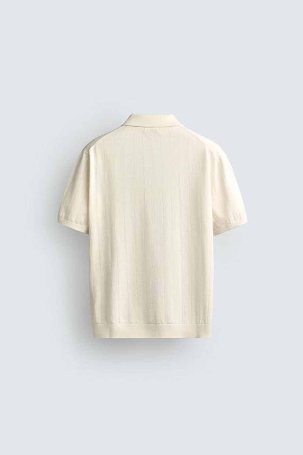 ZARA ПОЛО В РУБЧИК КЛАССИЧЕСКОГО КРОЯ, ЭКРЮ