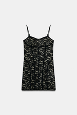 КОРОТКОЕ КРУЖЕВНОЕ ПЛАТЬЕ — ZARA