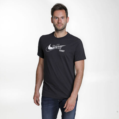 Мужское теннисное поло Nike Dri-Fit Swoosh T-Shirt Men - Black, White