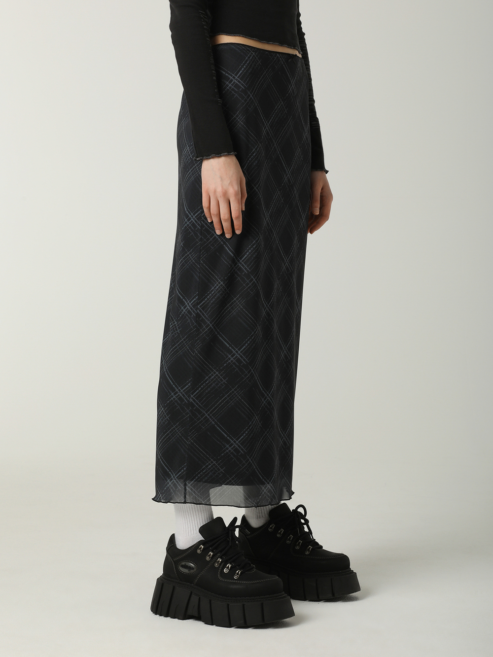 Юбка Erika Black Checked Mesh