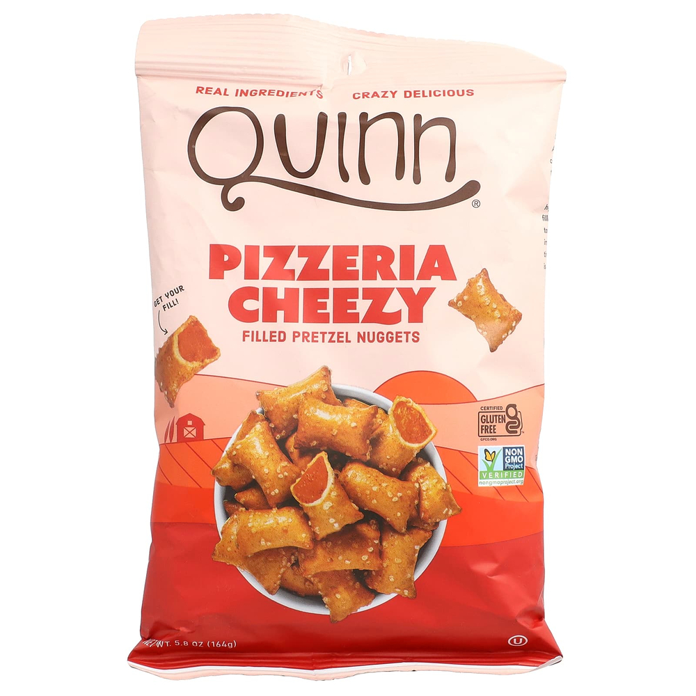 Quinn Snacks, Наггетсы с кренделями с начинкой, пиццерия с сыром, 164 г (5,8 унции)