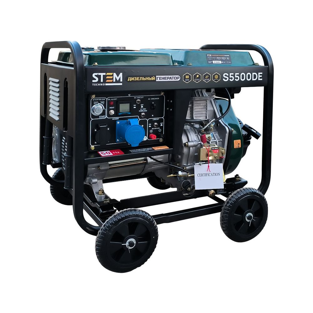 Генератор дизельный STEM Techno S5500DE (5.5 кВт, электростартер, дисплей, подогрев) Генератор дизельный STEM Techno S5500DE (5.5 кВт, электростартер, дисплей, подогрев)