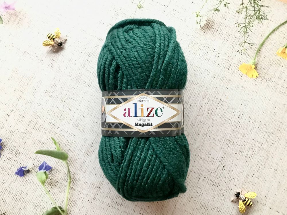 Пряжа ALIZE "Superlana Megafil" 426 зеленый