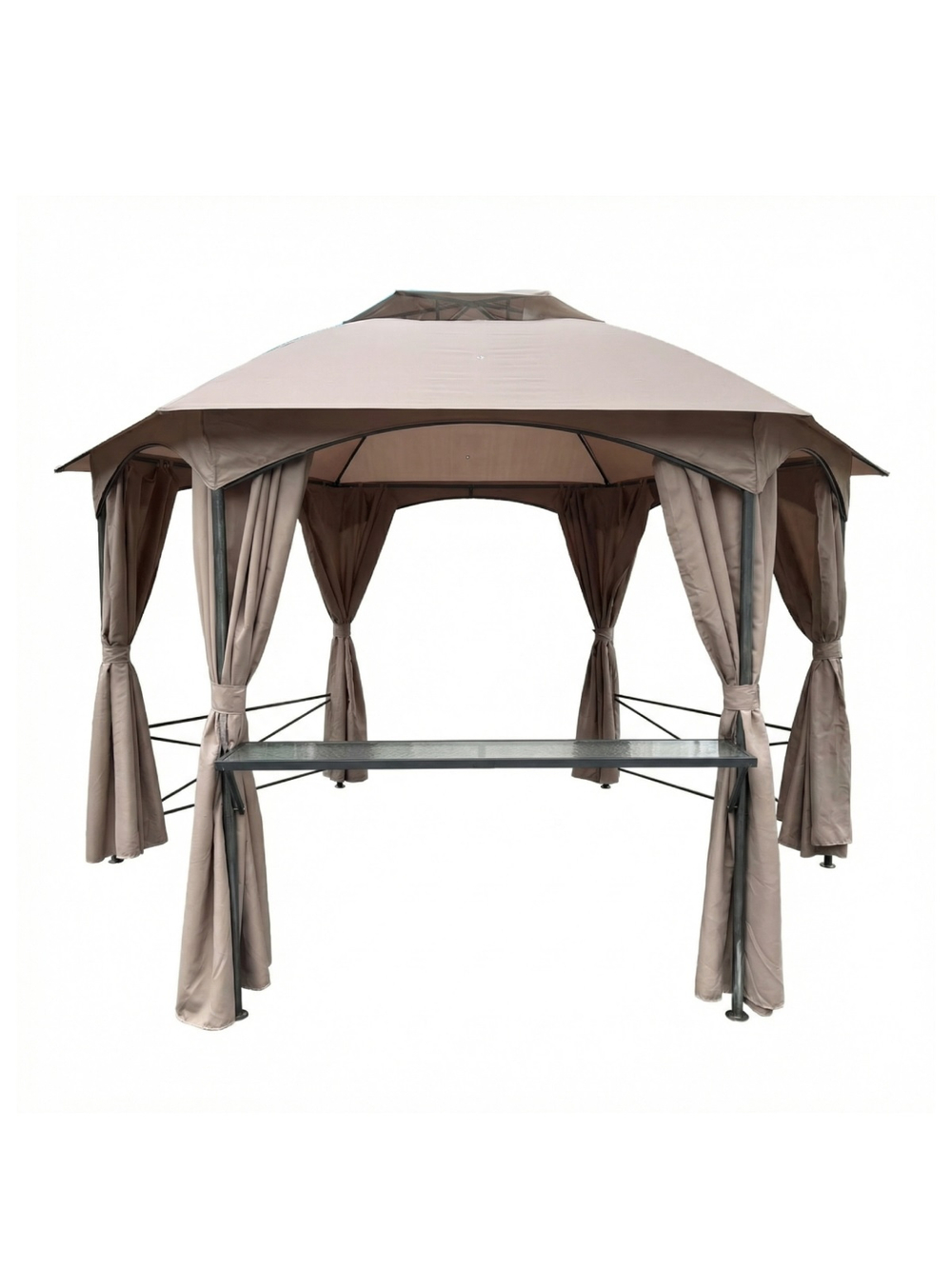 Шатер дачный Green Glade Gexagon Beige (сторона 195 см, площадь 10 м²)