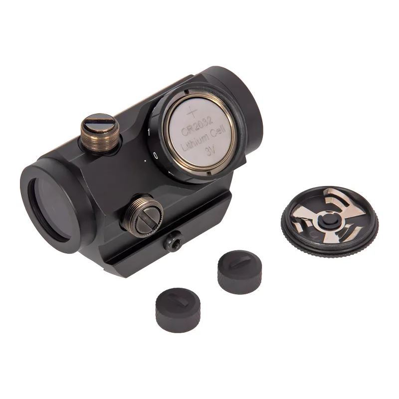 Коллиматор Target Optic 1x20, Weaver, красная марка, точка 2 MOA, проставка - батарейный отсек и колпачки