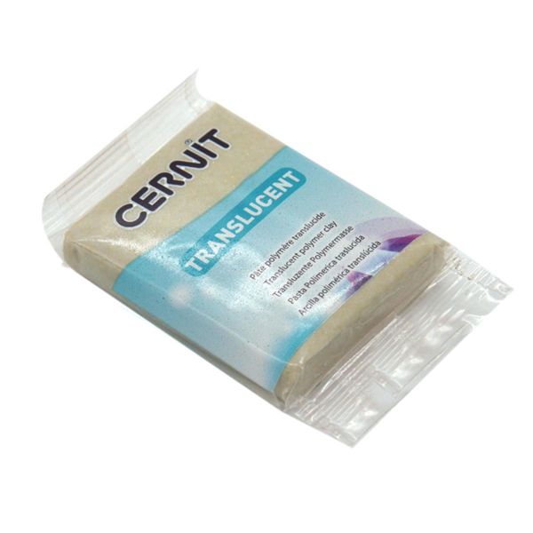 Полимерная глина Cernit Translucent запекаемая, прозрачная 56 гр, 050 золотой с блестками