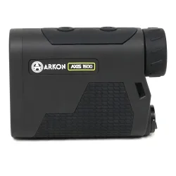 Лазерный дальномер ARKON AXIS 1500 / Аркон АКСИС 1500 - вид сбоку, черный корпус с логотипом