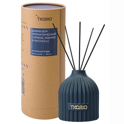 Диффузор ароматический 200мл Tkano Edge Cypress Jasmine & Patchouli тёмно-синий