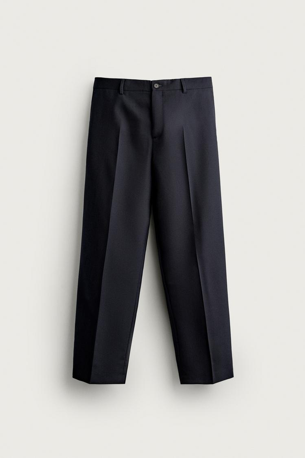 ZARA БРЮКИ REGULAR FIT ИЗ 100% ШЕРСТИ, МОРСКОЙ СИНИЙ