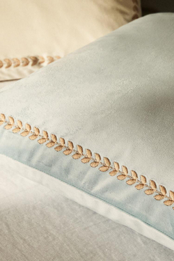 ZARA HOME ЧЕХОЛ ДЛЯ ДЕКОРАТИВНОЙ ПОДУШКИ С КОНТРАСТНОЙ КАЙМОЙ, СИНИЙ