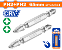 Бита 2 шт PH2+PH2x65 мм (150/300) WADFOW WSV0K12