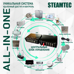 Steamtec TOLO MOMENT 60 - 6 кВт парогенераторы для хамама и турецкой бани / Серия PLATINUM со встроенной музыкой, пультом на 9-ти языках и возможностью монтажа без термодатчиков