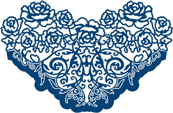 Нож фигурный для вырубки Ажурное сердце, Tattered Lace