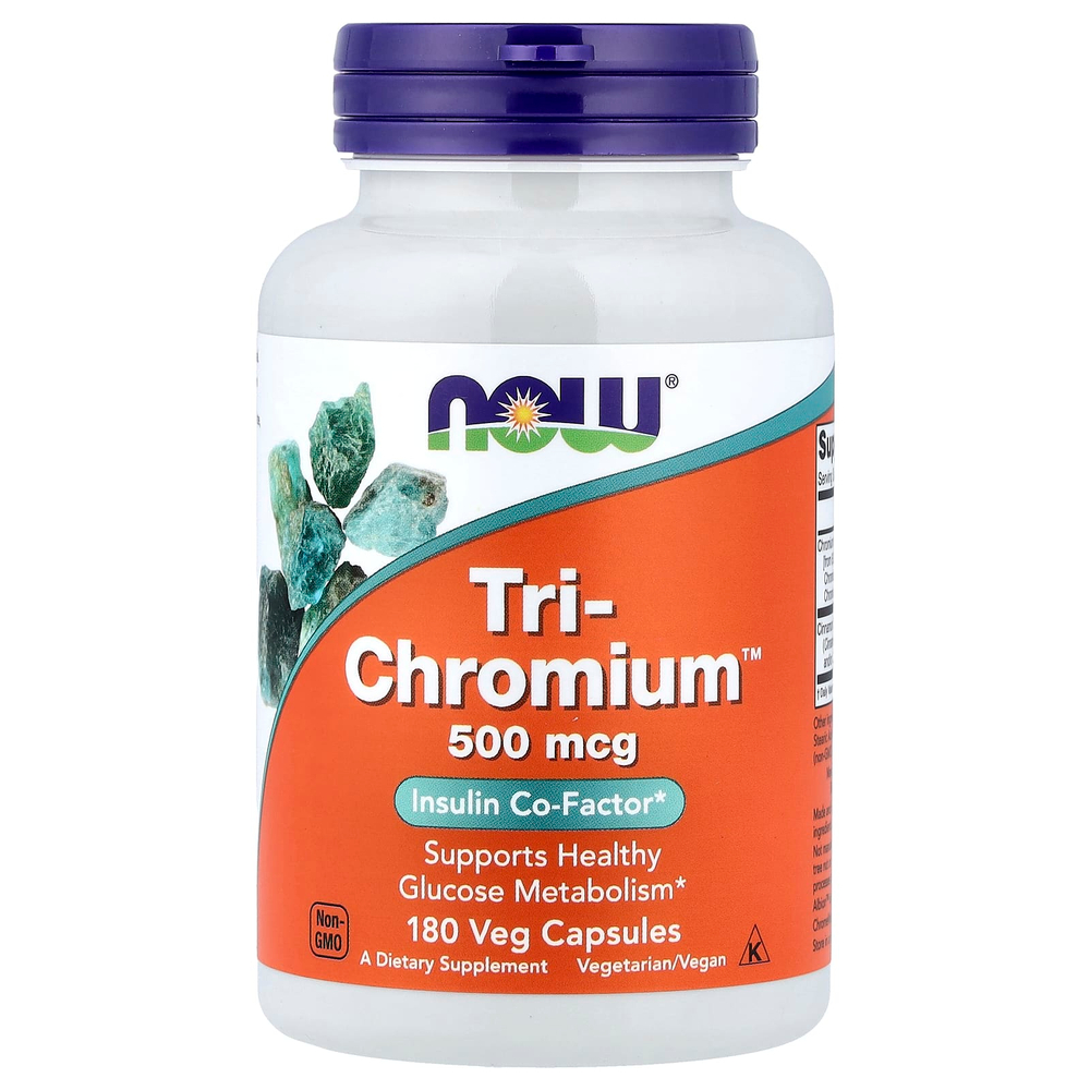 NOW Foods, Tri-Chromium™, хром, 180 растительных капсул