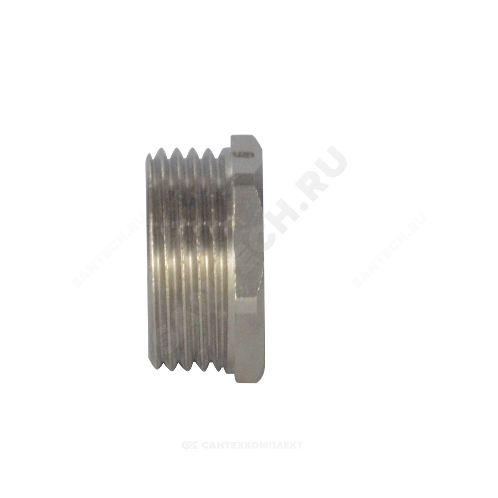Футорка латунь никель Ду 25х20 (1"х3/4") НР/ВР SantechSystems