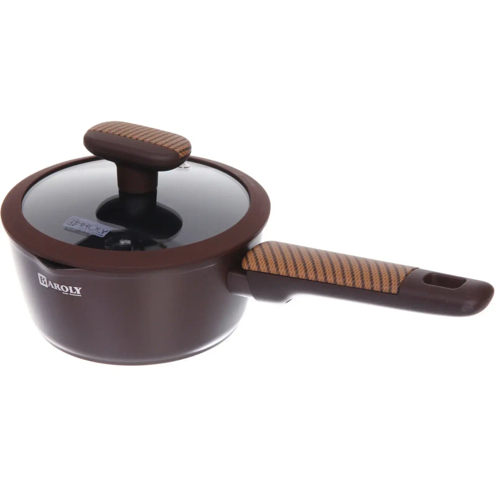 Ковш «BAROLY» CHOCOLATE 1,6л, индукция, стеклянная крышка