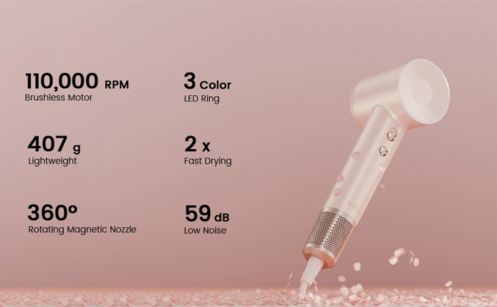 Laifen SWIFT Premium - Фен для волос Pink, 1 szt.