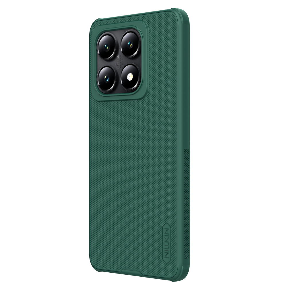 Усиленный чехол зеленого цвета (Dark Green) от Nillkin для Xiaomi 14T Pro, серия Super Frosted Shield Pro