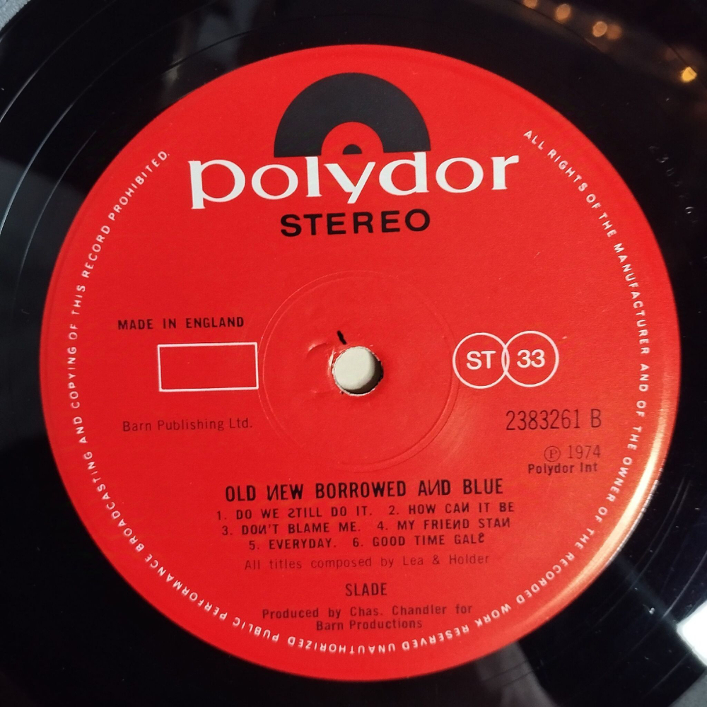 Винтажная виниловая пластинка LP Slade Old New Borrowed And Blue (UK 1974) Just Want A Little Bit