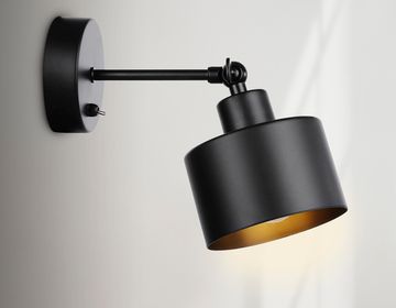 Накладной спот с выключателем в стиле лофт 1*E27 TR8137 черный D120*290 Traditional Loft Ambrella