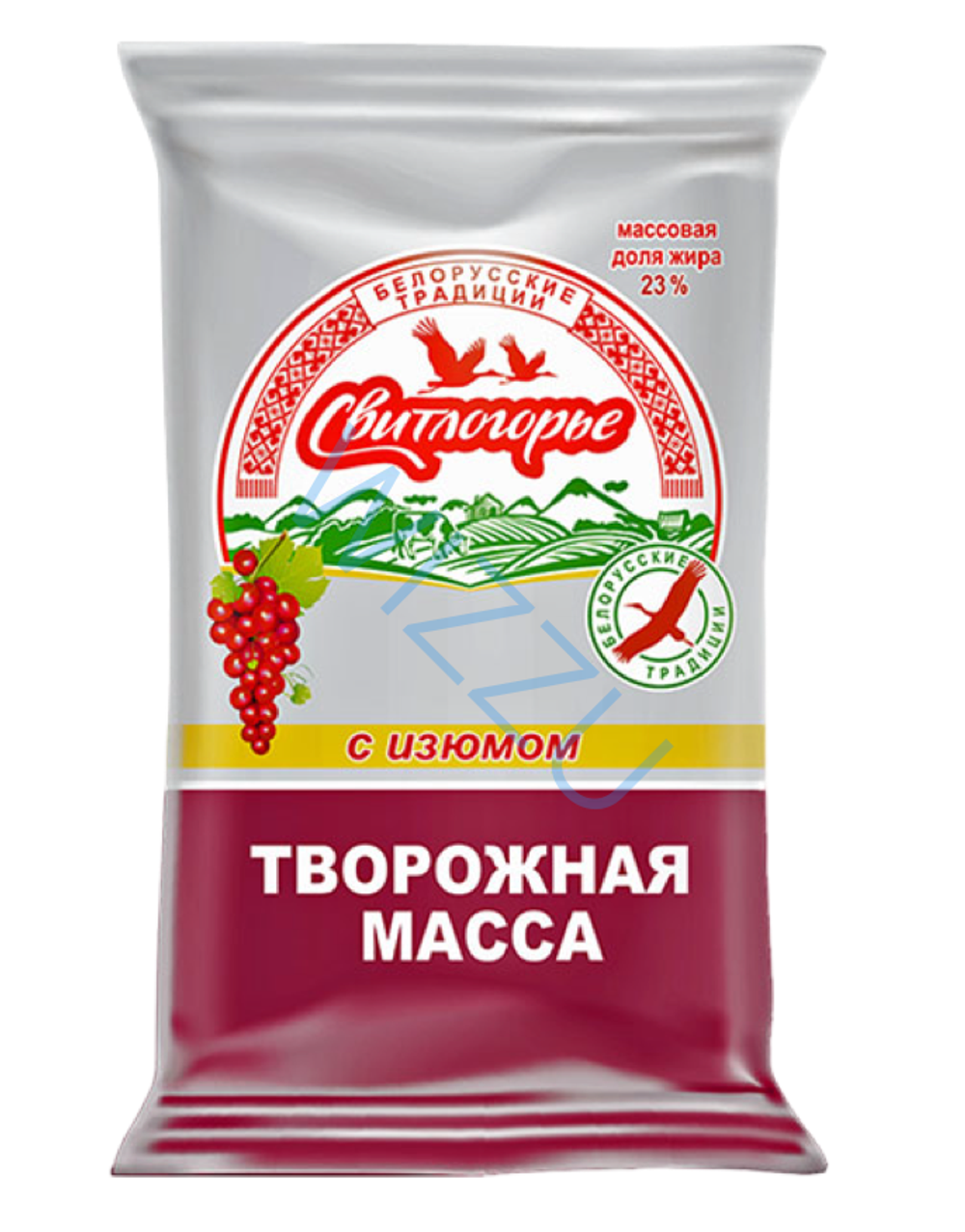 Масса творожная с изюмом 14% 180 г  Свитлогорье