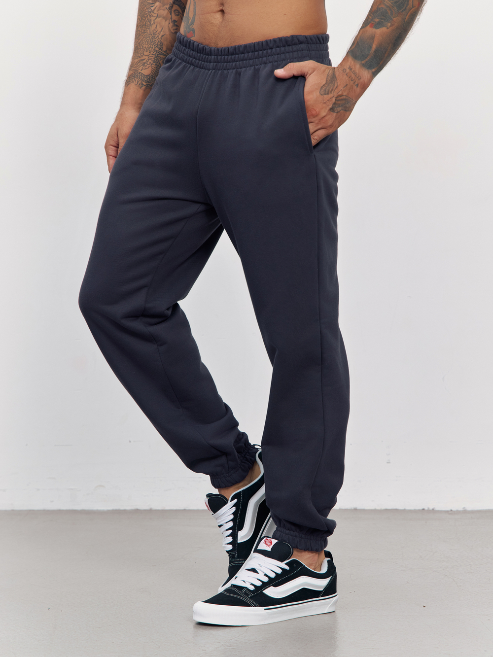 Брюки мужские с начесом "jogger fleece" (графит)
