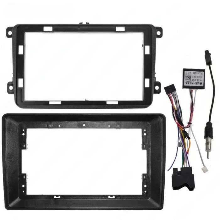 Магнитола для Volkswagen T5, T6, Tiguan, Passat, Polo, Jetta, Amarok, Golf и др., Skoda Fabia, Rapid - Kuberg SF-1075 (кнопки и крутилки) Android 13, Быстрая, CarPlay, 4G SIM-слот