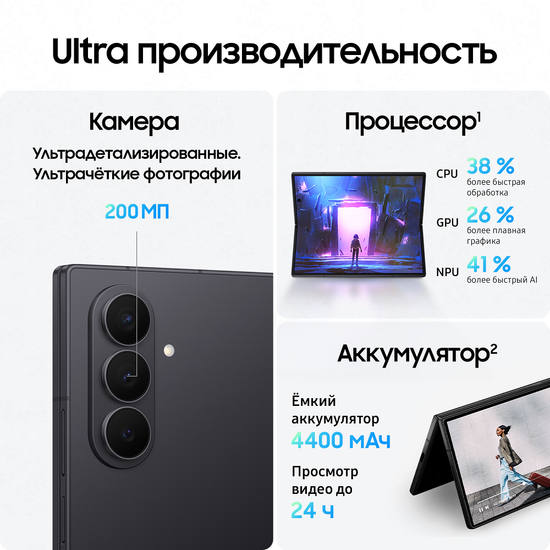Смартфон Samsung Galaxy Z Fold7 16/1 Тб Черный