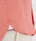 Льняная рубашка PIGMENT DYED LINEN RF SHIRT S/S Tommy Hilfiger - коралловый(MW0MW30916)