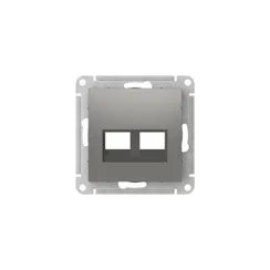 Накладка двойная для информационных функций типа Keystone Systeme Electric AtlasDesign Сталь ATN000990