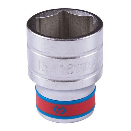 Цена на KING TONY (433530S) Головка торцевая стандартная шестигранная 1/2", 15/16", дюймовая