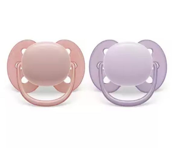 Əmzik\ ultrasoft soother, 0-6m, neutral girl, 2-pack