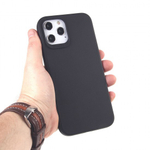 Чехол для iPhone 12 Pro Max черный силиконовый с защитой камеры, 012424 Черный