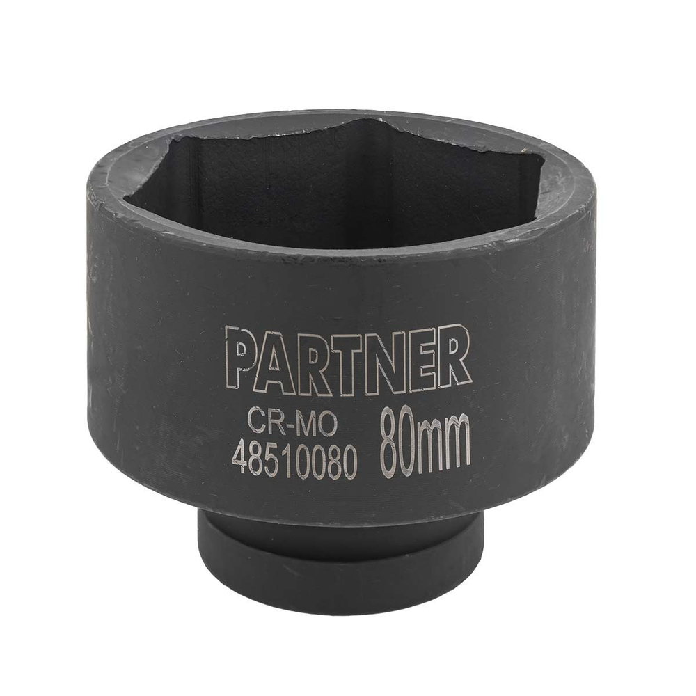 Головка ударная глубокая 80мм (6гр),1'' Partner PA-48510080