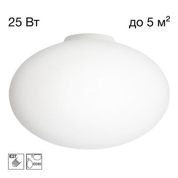 Потолочный светильник Ø280 1*Е27 CL941E28B0 белый Ron Citilux
