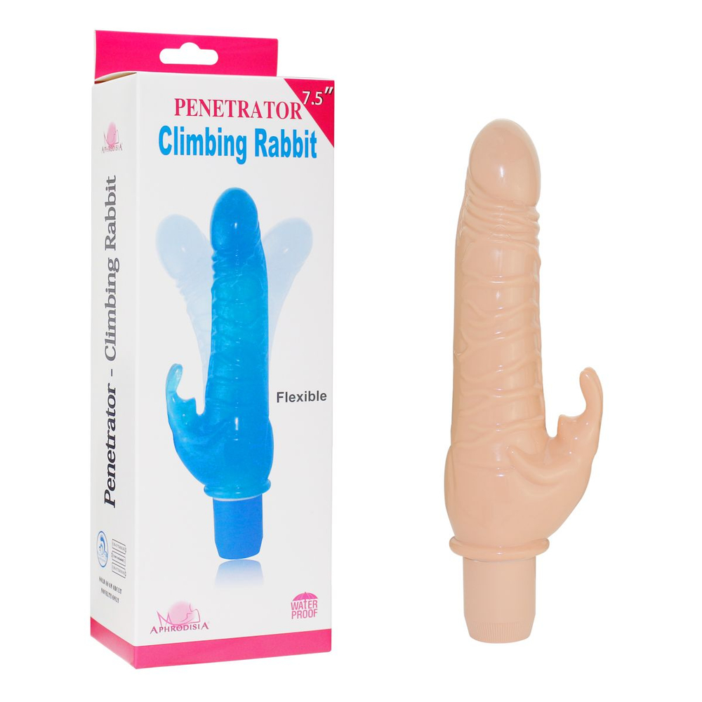 Телесный вибратор-кролик Penetrator Climbing Rabbit 7.5 - 19 см. (Цвет: телесный)