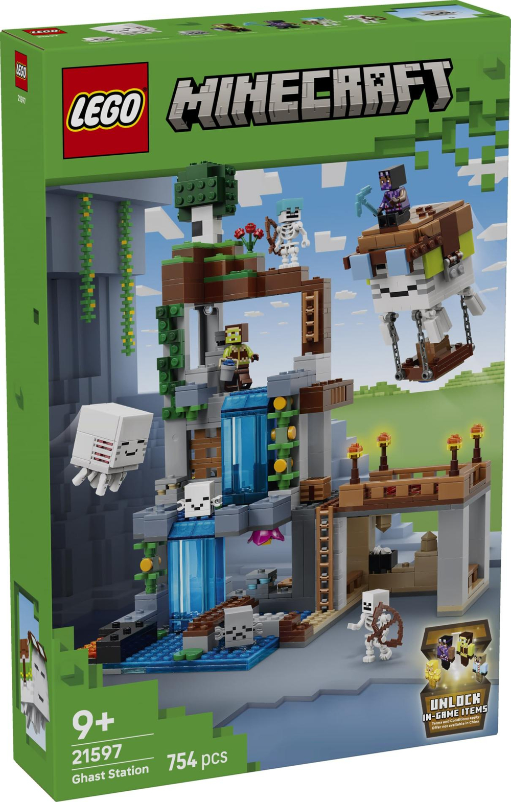 Конструктор Лего Майнкрафт Станция Гастов 21597 | LEGO Minecraft Ghast Station приключения в Minecraft 754 детали 9+