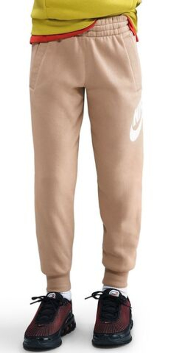 Детские теннисные брюки Nike Kids Club Fleece - hemp/white