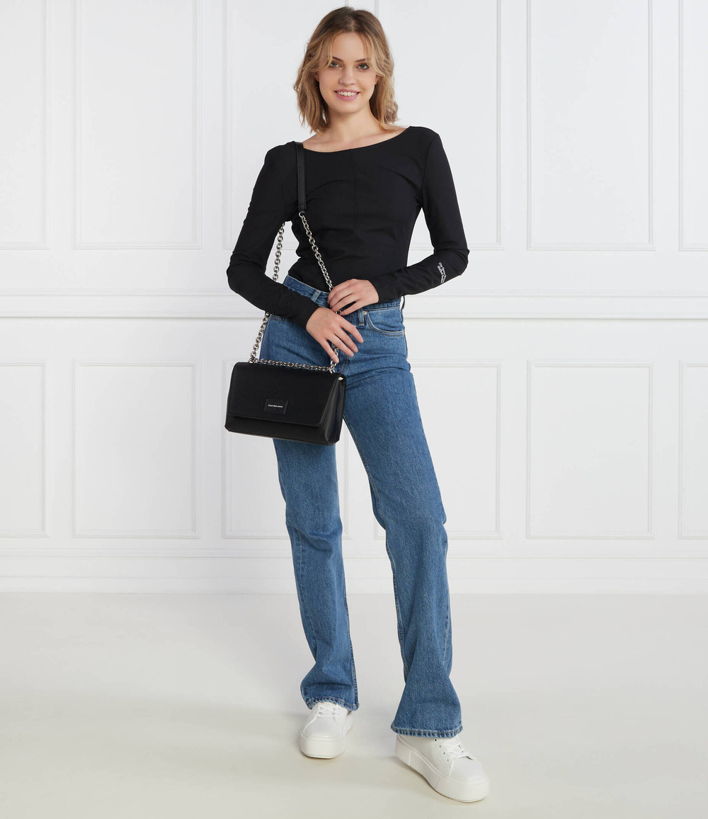 Сумка-мессенджер SCULPTED EW FLAP CONV25 CHAIN CALVIN KLEIN JEANS - черный(K60K611186)