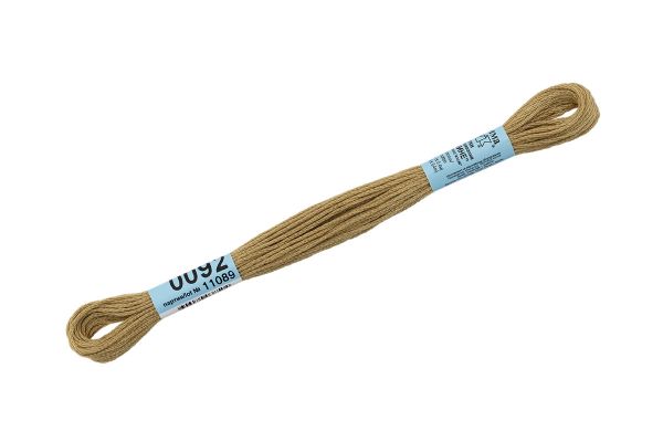 Мулине Gamma 100% хлопок, цв.0092 горчичный, 24 мотка по 8 метров