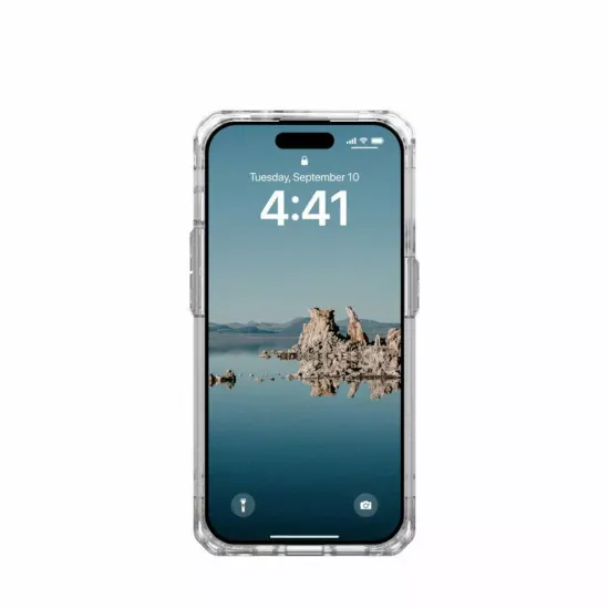 Чехол с поддержкой MAGSAFE Uag Plyo для iPhone 15 Pro 6.1", цвет прозрачный/серебро (Ice/Silver)