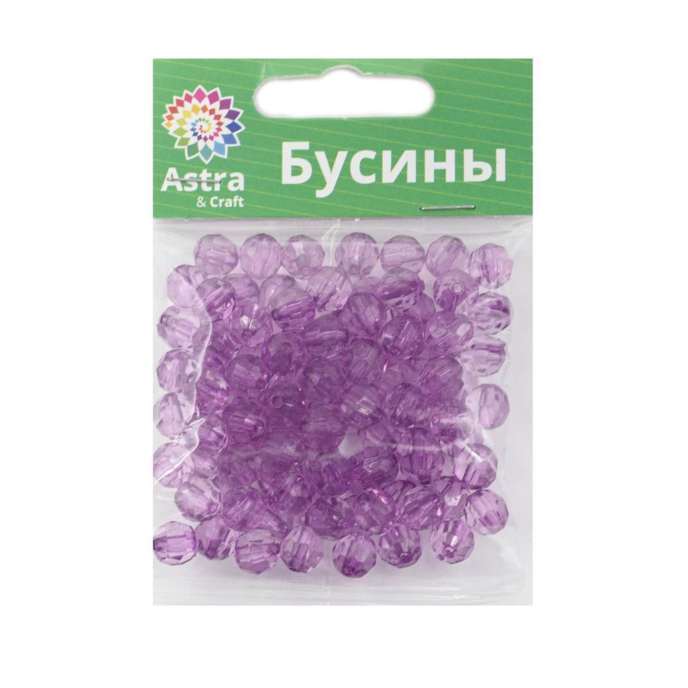 Бусины акрил ⌀8 мм, 25 г, Astra&Craft, 21